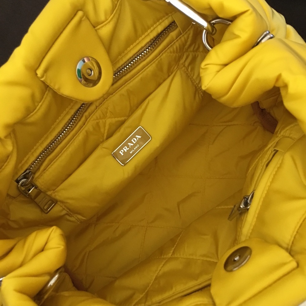 Tessuto Bomber Giallo Prada Bag - Picture 4 of 8